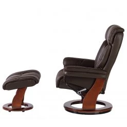 Modoform Fauteuil relax et repose-pieds Rimbach - Cuir véritable / Imitation cuir - Marron -Meubles de salon Soldes 1000199060 200618 09570100039 DETAILS P000000001000199060