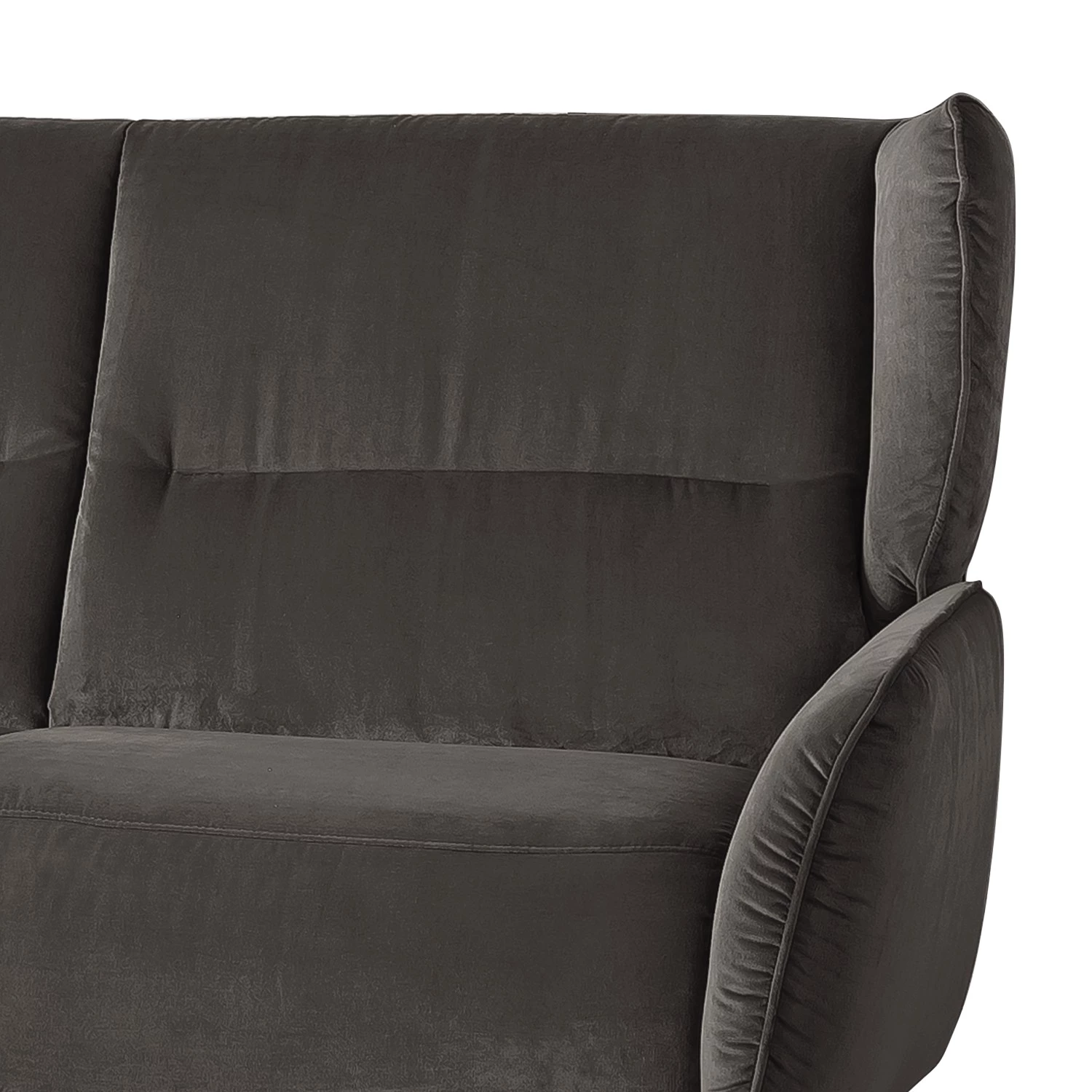 Fredriks Canapé Lehi (3 places) - Velours - Marron foncé 6 Fredriks Canapé Lehi (3 places) - Velours - Marron foncé – Image 4