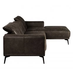 Fredriks Canapé d‘angle Basin II - Imitation cuir - Marron foncé - Méridienne courte à droite (vue de face) 14 Fredriks Canapé d‘angle Basin II - Imitation cuir - Marron foncé - Méridienne courte à droite (vue de face) -Meubles de salon Soldes 1000199980 200409 12365200003 DETAILS P000000001000199980