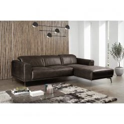 Fredriks Canapé d‘angle Basin II - Imitation cuir - Marron foncé - Méridienne courte à droite (vue de face) 13 Fredriks Canapé d‘angle Basin II - Imitation cuir - Marron foncé - Méridienne courte à droite (vue de face) -Meubles de salon Soldes 1000199980 201029 14241300004 MOOD DETAILS P000000001000199980 mood