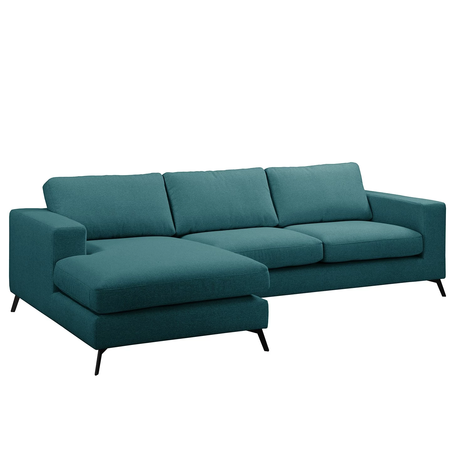 Fredriks Canapé d‘angle Denny II - Tissu - Bleu pétrole - Méridienne courte à gauche (vue de face) 9 Fredriks Canapé d‘angle Denny II - Tissu - Bleu pétrole - Méridienne courte à gauche (vue de face) – Image 7