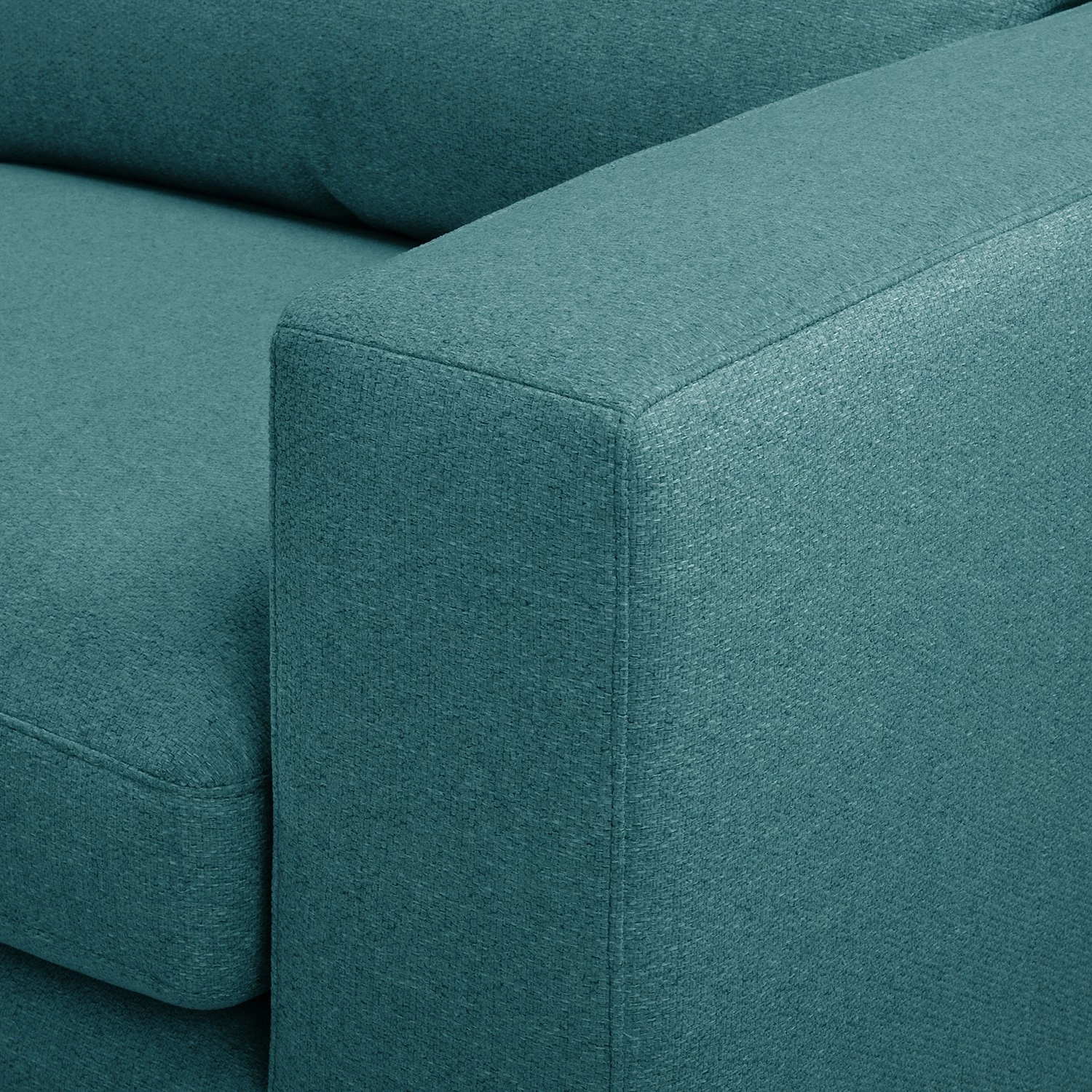 Fredriks Canapé d‘angle Denny II - Tissu - Bleu pétrole - Méridienne courte à gauche (vue de face) 11 Fredriks Canapé d‘angle Denny II - Tissu - Bleu pétrole - Méridienne courte à gauche (vue de face) – Image 9