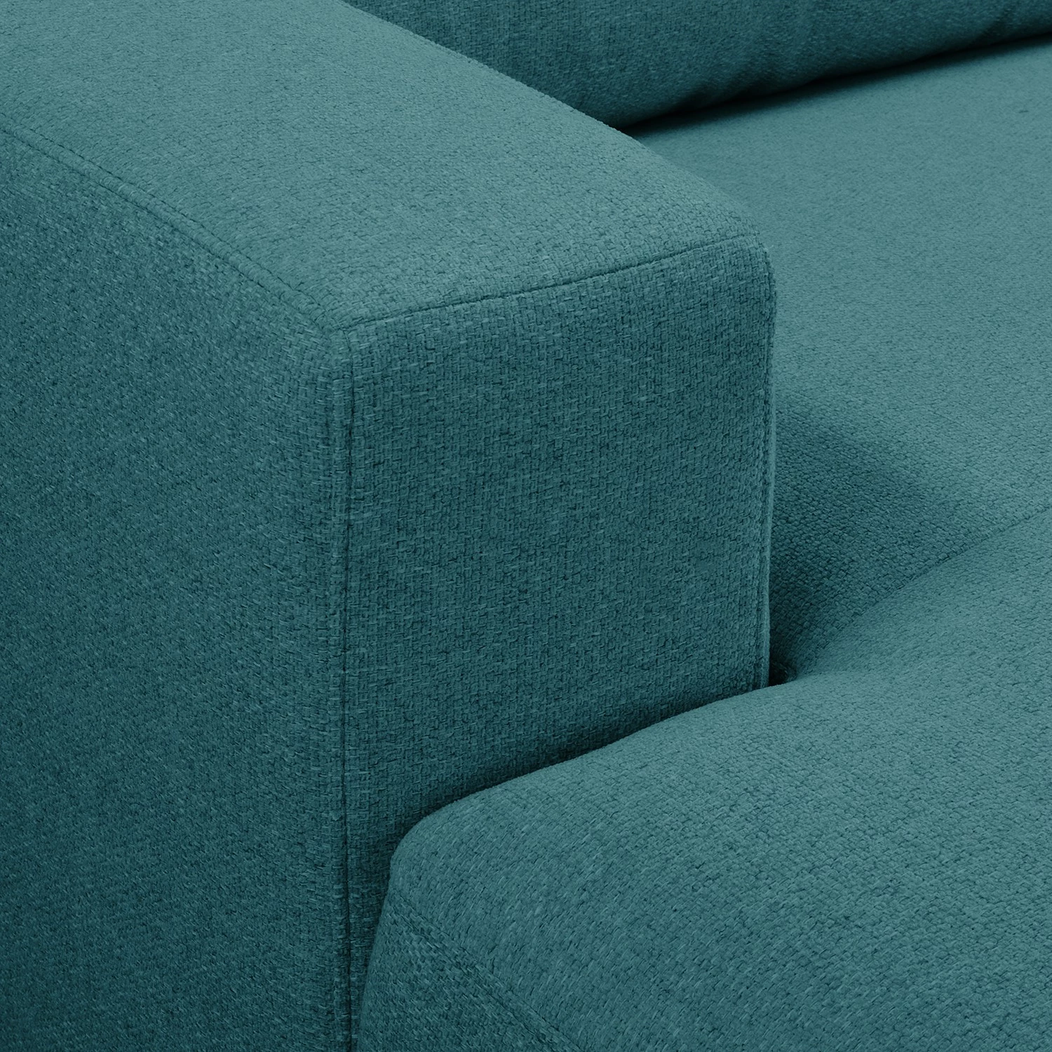 Fredriks Canapé d‘angle Denny II - Tissu - Bleu pétrole - Méridienne courte à gauche (vue de face) 16 Fredriks Canapé d‘angle Denny II - Tissu - Bleu pétrole - Méridienne courte à gauche (vue de face) – Image 14