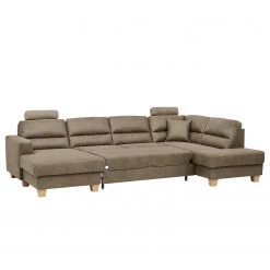 Ars Natura Canapé panoramique Korfi - Microfibre - Limon - Méridienne longue à droite (vue de face) - Avec appui-tête -Meubles de salon Soldes 1000200057 200224 14593100394 DETAILS P000000001000200057