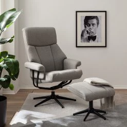 Modoform Fauteuil relax Barking - Tissé à plat / Platine -Meubles de salon Soldes 1000200101 200731 06172000007 MOOD DETAILS P000000001000200101 mood