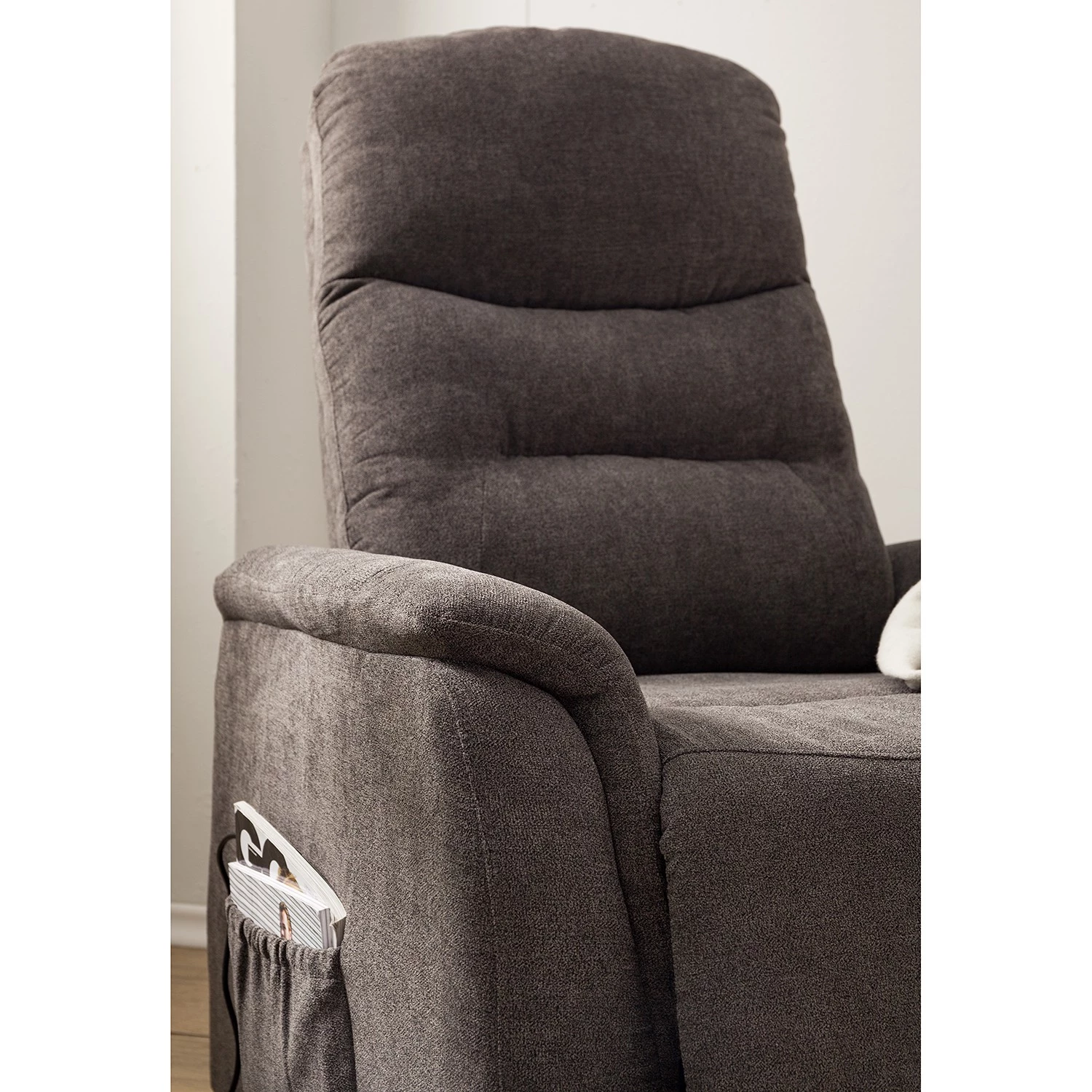 Modoform Fauteuil TV Coroma - Microfibre - Gris foncé 15 Modoform Fauteuil TV Coroma - Microfibre - Gris foncé – Image 13