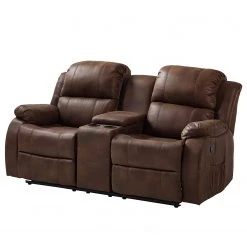 Modoform Canapé relax Mendis II - Microfibre - Nougat