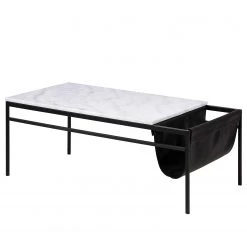 Fredriks Table basse Chuparosa - Marbre / Métal - Blanc / Noir