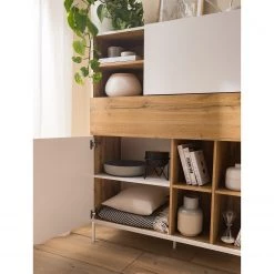 Fredriks Buffet haut Meon - Blanc -Meubles de salon Soldes 1000201079 201030 11202600012 DETAILS P000000001000201079