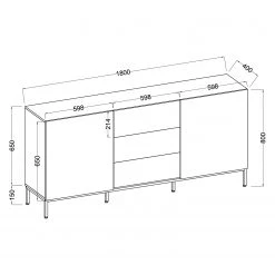 Fredriks Buffet Meon - Gris 33 Fredriks Buffet Meon - Gris -Meubles de salon Soldes 1000201102 201002 15151100002 SKETCH DETAILS P000000001000201102 sketch
