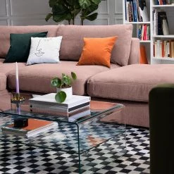 Fredriks Repose-pieds Dixwell I - Tissage à plat - Rose clair -Meubles de salon Soldes 1000202117 220114 06540800130 DETAILS P000000001000202117