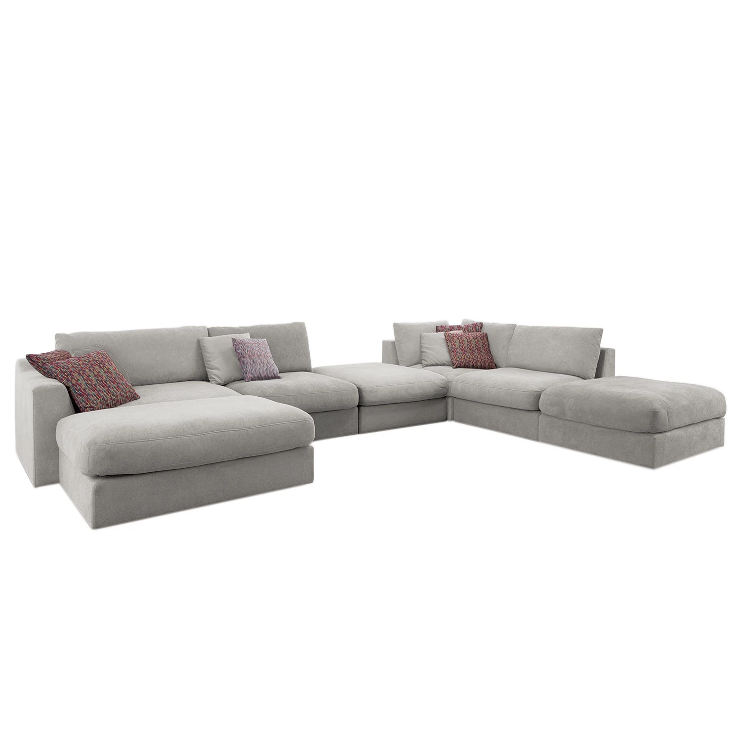 Fredriks Canapé panoramique Dixwell III - Tissage à plat - Gris platine - Méridienne longue à gauche (vue de face) 3 Fredriks Canapé panoramique Dixwell III - Tissage à plat - Gris platine - Méridienne longue à gauche (vue de face)