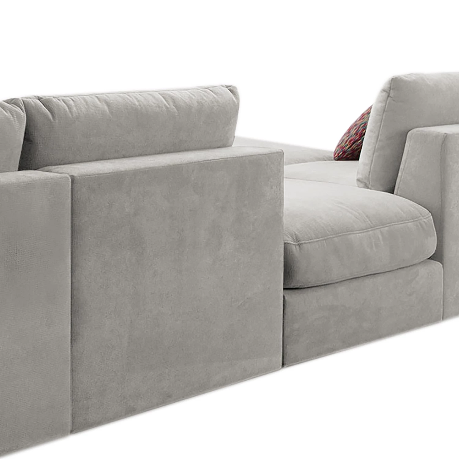 Fredriks Canapé panoramique Dixwell III - Tissage à plat - Gris platine - Méridienne longue à gauche (vue de face) 14 Fredriks Canapé panoramique Dixwell III - Tissage à plat - Gris platine - Méridienne longue à gauche (vue de face) – Image 12