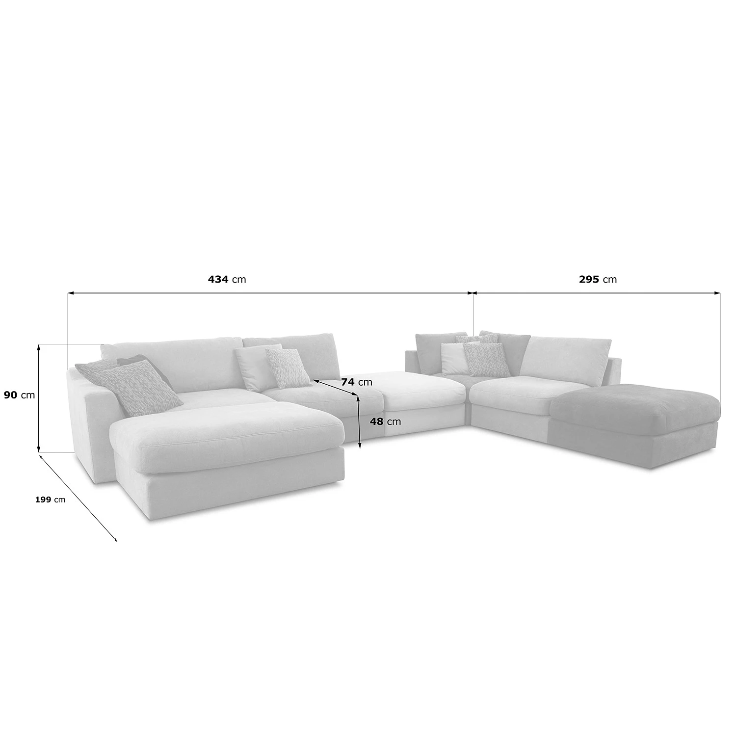 Fredriks Canapé panoramique Dixwell III - Tissage à plat - Gris platine - Méridienne longue à gauche (vue de face) 17 Fredriks Canapé panoramique Dixwell III - Tissage à plat - Gris platine - Méridienne longue à gauche (vue de face) – Image 15