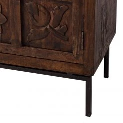 Wolf-Möbel Buffet Carving - Acacia massif / Métal - Acacia / Noir 35 Wolf-Möbel Buffet Carving - Acacia massif / Métal - Acacia / Noir -Meubles de salon Soldes 1000202474 201008 14583000010 DETAILS P000000001000202474