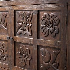 Wolf-Möbel Buffet Carving - Acacia massif / Métal - Acacia / Noir 39 Wolf-Möbel Buffet Carving - Acacia massif / Métal - Acacia / Noir -Meubles de salon Soldes 1000202474 210127 06220400030 DETAILS P000000001000202474