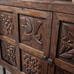 Wolf-Möbel Buffet Carving - Acacia massif / Métal - Acacia / Noir 40 Wolf-Möbel Buffet Carving - Acacia massif / Métal - Acacia / Noir -Meubles de salon Soldes 1000202474 210127 06220500031 DETAILS P000000001000202474