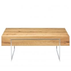 Loftscape Table basse Moab - Placage en chêne véritable - Chêne à nœuds / Argenté -Meubles de salon Soldes 1000202489 200212 13210000021 DETAILS P000000001000202489
