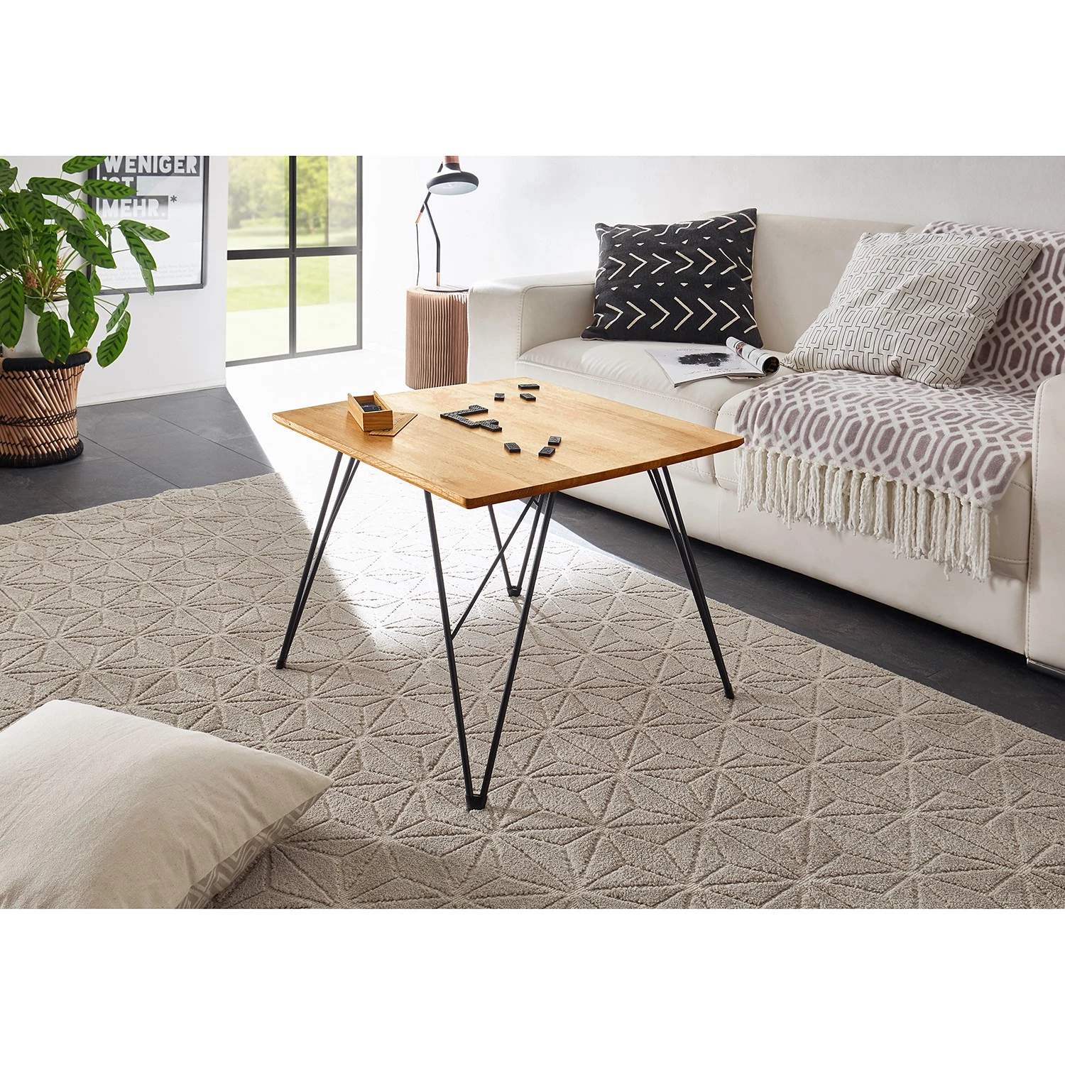 Loftscape Table basse Zavalla - Chêne à nœuds massif / Métal - Chêne à nœuds / Noir - Largeur : 60 cm 4 Loftscape Table basse Zavalla - Chêne à nœuds massif / Métal - Chêne à nœuds / Noir - Largeur : 60 cm – Image 2