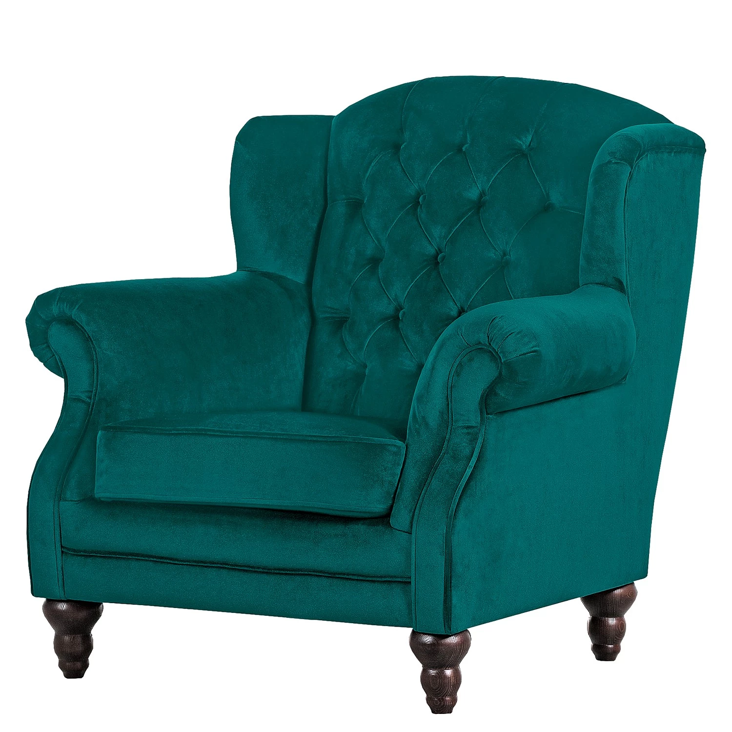 Ridgevalley Fauteuil bergère Jenner IV - Microfibre - Bleu pétrole 3 Ridgevalley Fauteuil bergère Jenner IV - Microfibre - Bleu pétrole
