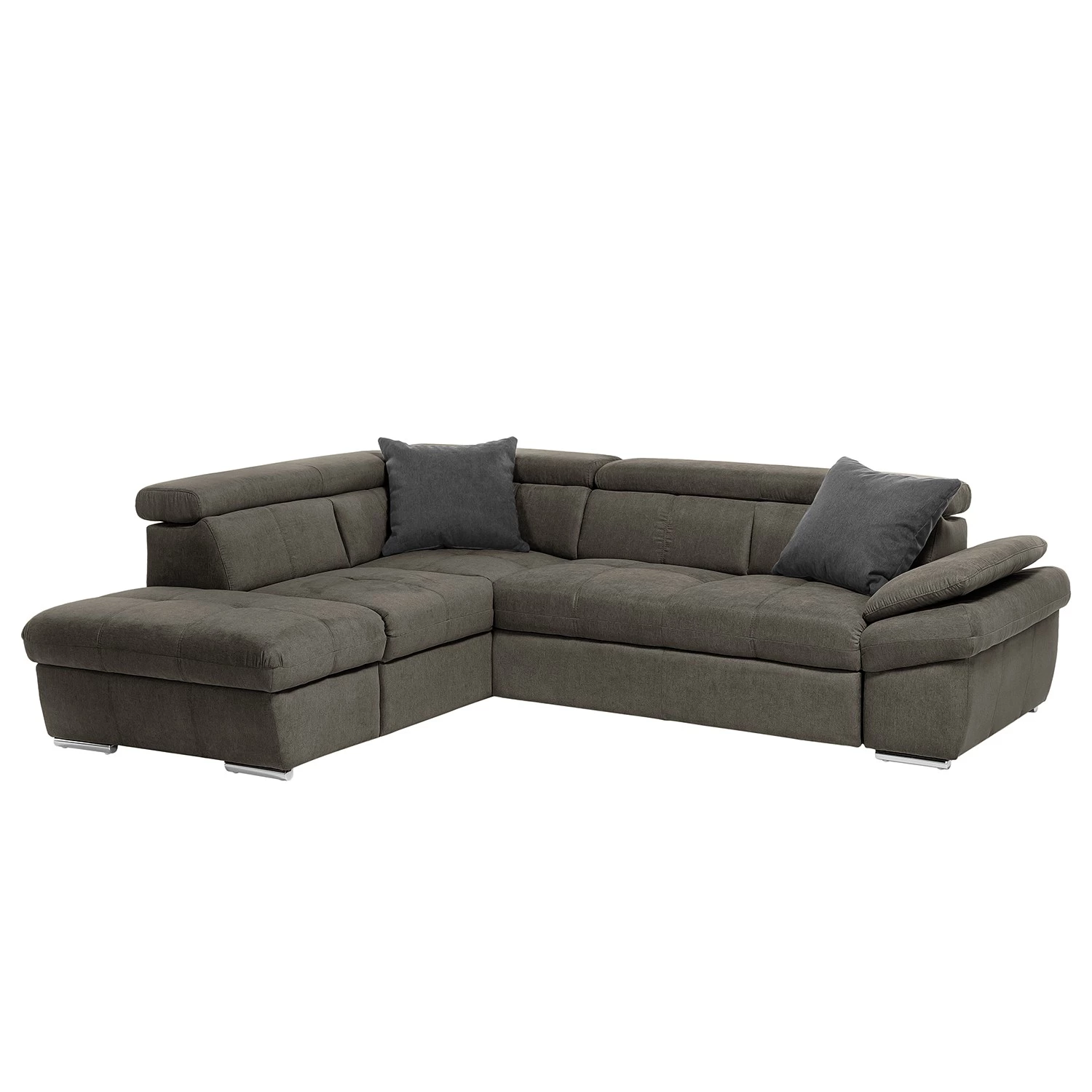 Fredriks Canapé d’angle Barvas I - Tissu structuré - Gris - Méridienne longue à gauche (vue de face) - Sans fonction 3 Fredriks Canapé d’angle Barvas I - Tissu structuré - Gris - Méridienne longue à gauche (vue de face) - Sans fonction