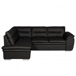 Fredriks Canapé d’angle Elkin - Imitation cuir - Noir - Méridienne longue à gauche (vue de face) - Sans fonction -Meubles de salon Soldes 1000205229 200310 12354600951 DETAILS P000000001000205229