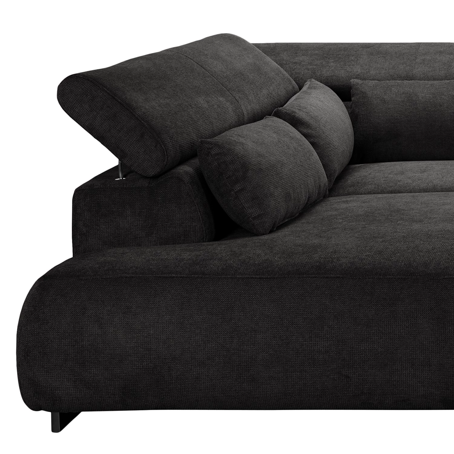 Fredriks Canapé d’angle Dolton - Microfibre - Noir - Méridienne longue à gauche (vue de face) 14 Fredriks Canapé d’angle Dolton - Microfibre - Noir - Méridienne longue à gauche (vue de face) – Image 12