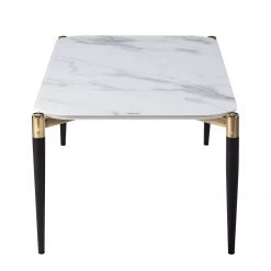 Jack & Alice Table basse Conyers - Verre / Métal - Imitation marbre blanc / Noir -Meubles de salon Soldes 1000205493 201023 06215200010 DETAILS P000000001000205493