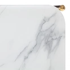 Jack & Alice Table basse Conyers - Verre / Métal - Imitation marbre blanc / Noir -Meubles de salon Soldes 1000205493 201023 06215600014 DETAILS P000000001000205493