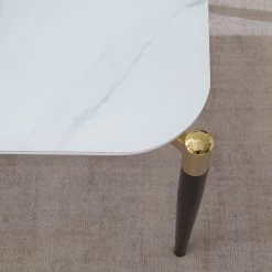 Jack & Alice Table basse Conyers - Verre / Métal - Imitation marbre blanc / Noir -Meubles de salon Soldes 1000205493 201029 13573700005 DETAILS P000000001000205493