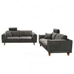 Ars Natura Ensemble de salon Pomos (3-2) - Tissu - Couleur argile