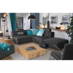 Tom Tailor Canapé d’angle Elements VIII - Tissu TBO : 9 anthrazite -Meubles de salon Soldes 1000206673 200331 07510600234 DETAILS P000000001000206673