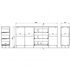 Germania Buffet California II - Cachemire -Meubles de salon Soldes 1000206697 200305 17322900116 SKETCH DETAILS P000000001000206697 sketch