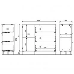 Germania Commode California I - Cachemire -Meubles de salon Soldes 1000206708 200305 17323500226 SKETCH DETAILS P000000001000206708 sketch