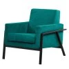 Norrwood Fauteuil Hanko I - Velours - Tissu Lito: Turquoise