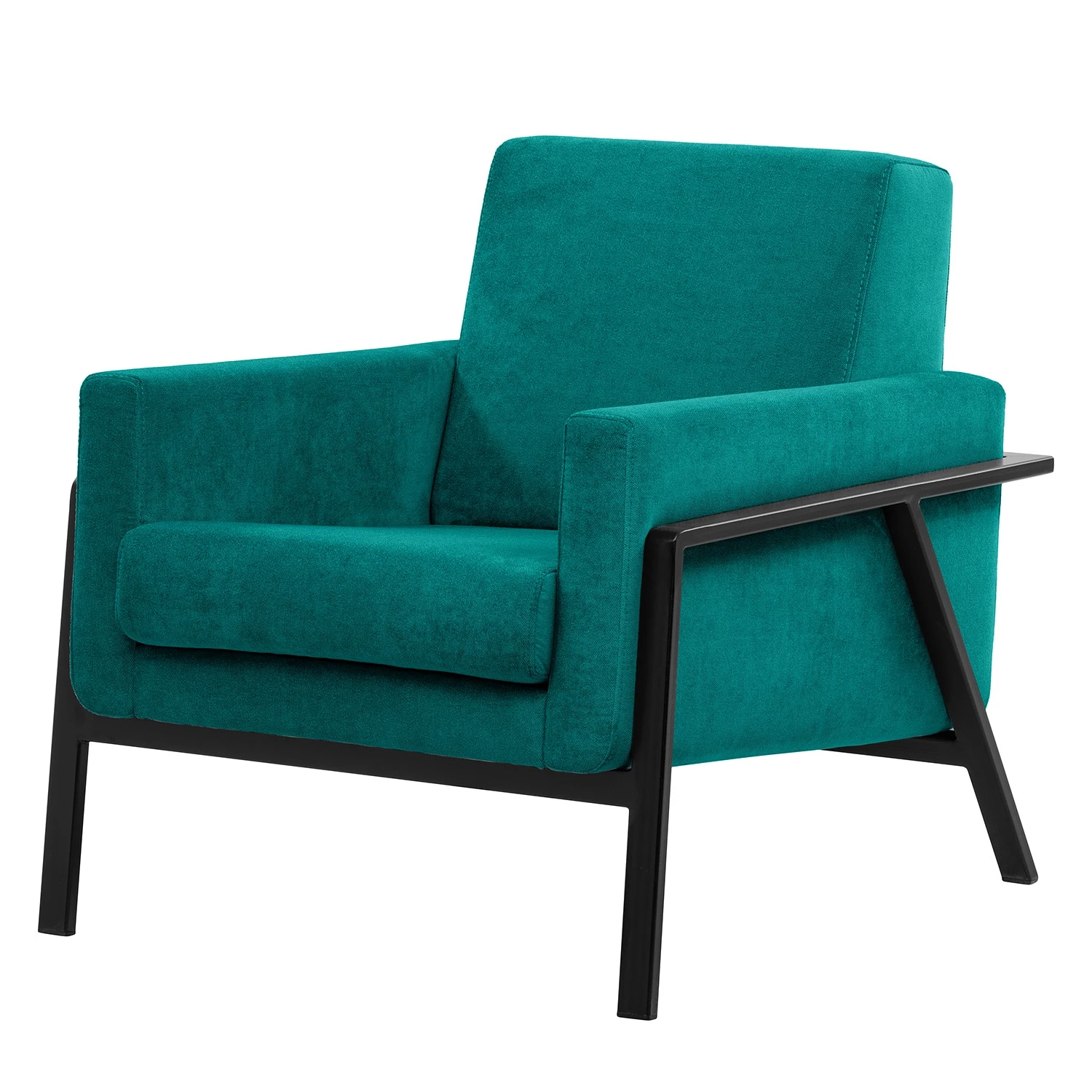 Norrwood Fauteuil Hanko I - Velours - Tissu Lito: Turquoise 3 Norrwood Fauteuil Hanko I - Velours - Tissu Lito: Turquoise
