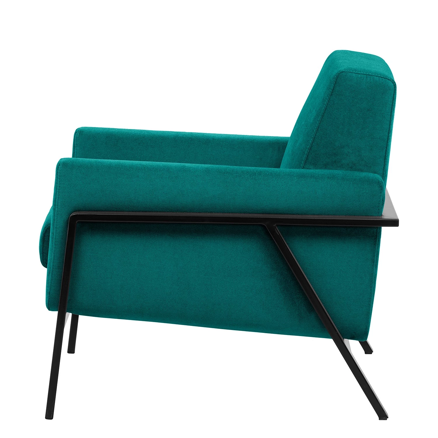 Norrwood Fauteuil Hanko I - Velours - Tissu Lito: Turquoise 5 Norrwood Fauteuil Hanko I - Velours - Tissu Lito: Turquoise – Image 3