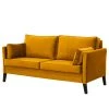 Red Living Canapé Voiron I (2-3 places) - Velours Ravi: Jaune moutarde