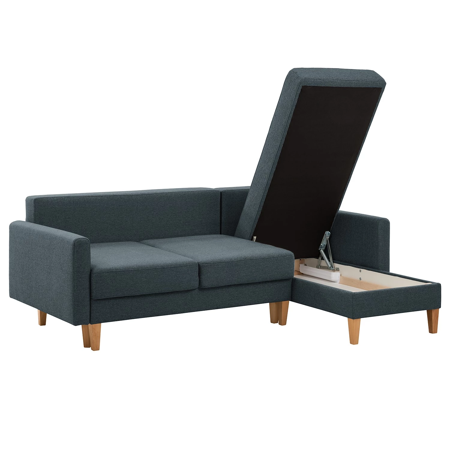 Norrwood Canapé d’angle Koski I - Tissu - Tissu Ala: Bleu - Méridienne courte à droite (vue de face) 6 Norrwood Canapé d’angle Koski I - Tissu - Tissu Ala: Bleu - Méridienne courte à droite (vue de face) – Image 4