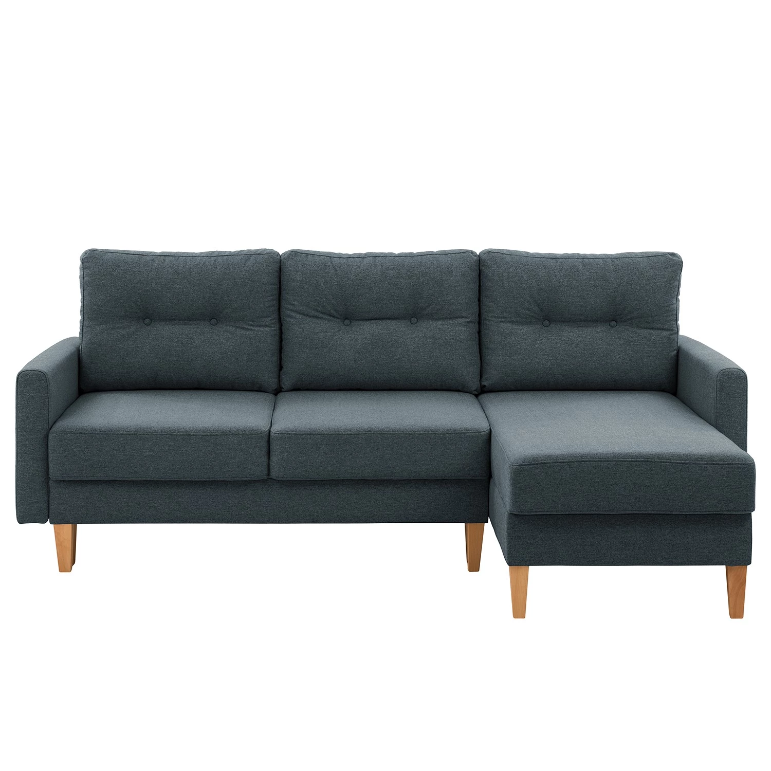 Norrwood Canapé d’angle Koski I - Tissu - Tissu Ala: Bleu - Méridienne courte à droite (vue de face) 7 Norrwood Canapé d’angle Koski I - Tissu - Tissu Ala: Bleu - Méridienne courte à droite (vue de face) – Image 5