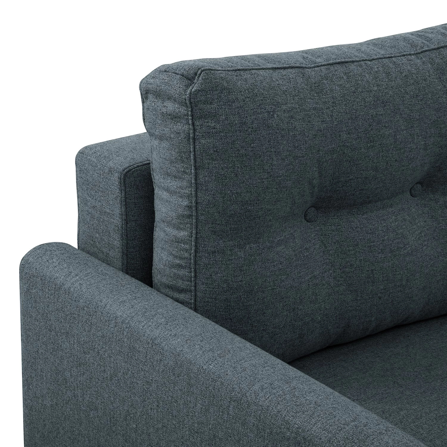 Norrwood Canapé d’angle Koski I - Tissu - Tissu Ala: Bleu - Méridienne courte à droite (vue de face) 10 Norrwood Canapé d’angle Koski I - Tissu - Tissu Ala: Bleu - Méridienne courte à droite (vue de face) – Image 8