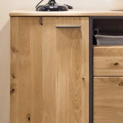 Naturoo Buffet Doora - Partiellement en chêne à nœuds massif - Chêne à nœuds Bianco / Graphite -Meubles de salon Soldes 1000207351 200317 14284200052 DETAILS P000000001000207351