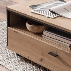 Loftscape Table basse Buena - Imitation planches de chêne / Anthracite -Meubles de salon Soldes 1000207357 200317 14290300078 DETAILS P000000001000207357