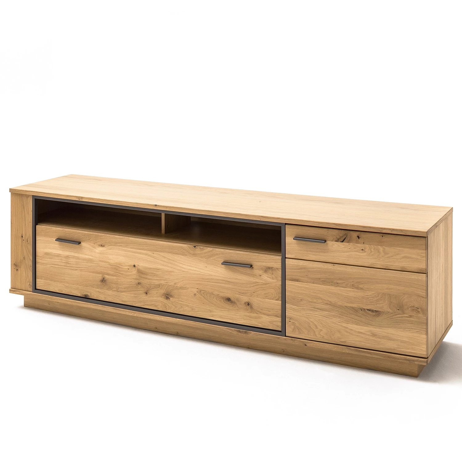 Naturoo Meuble TV Doora II - Partiellement en chêne à nœuds massif - Chêne à nœuds Bianco / Graphite 8 Naturoo Meuble TV Doora II - Partiellement en chêne à nœuds massif - Chêne à nœuds Bianco / Graphite – Image 6