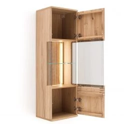 Loftscape Vitrine murale Salvo - Partiellement en chêne massif - Planches de chêne Bianco / Gris -Meubles de salon Soldes 1000207370 200317 14302000183 DETAILS P000000001000207370