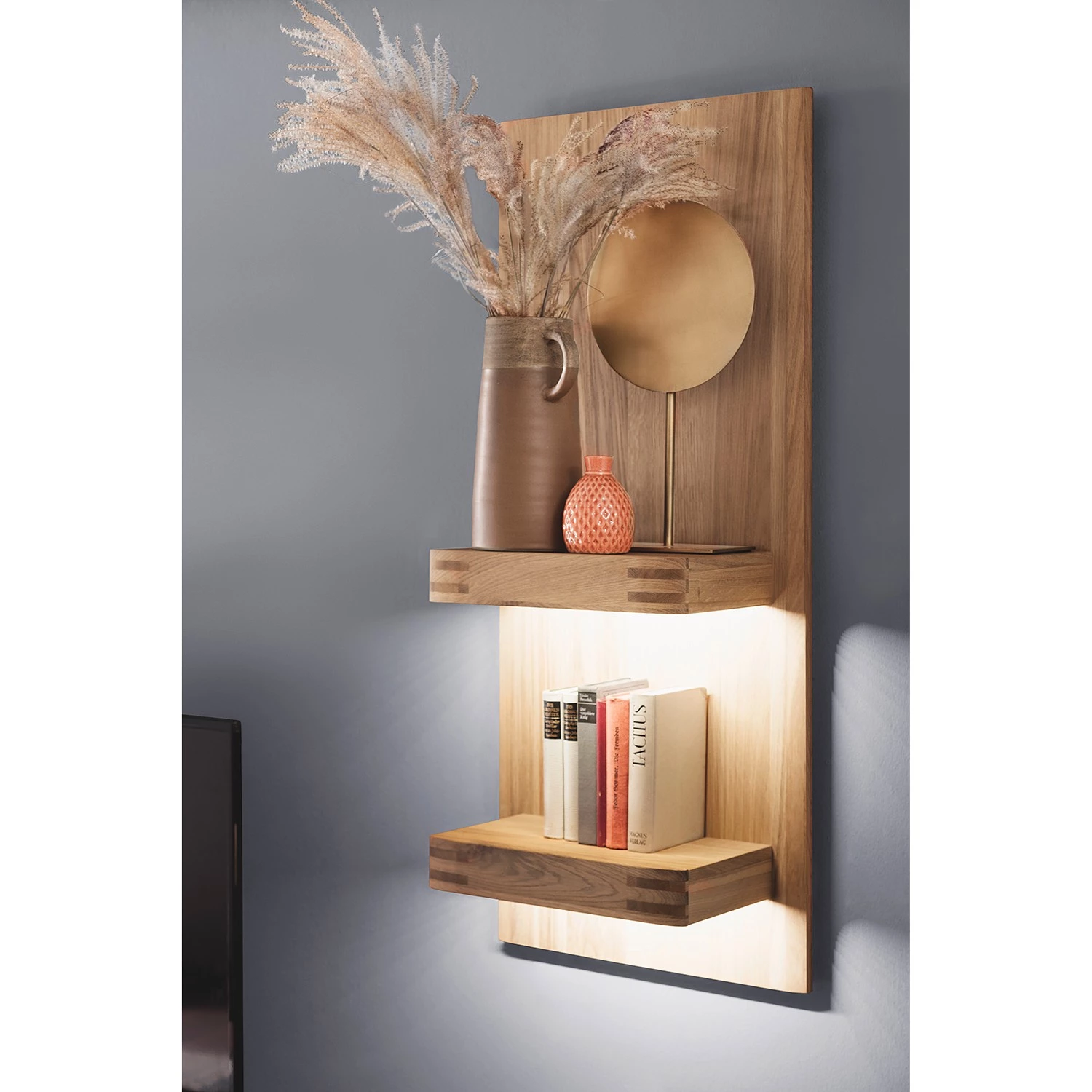 Loftscape Étagère murale Salvo - Placage en chêne véritable - Planches de chêne Bianco 4 Loftscape Étagère murale Salvo - Placage en chêne véritable - Planches de chêne Bianco – Image 2