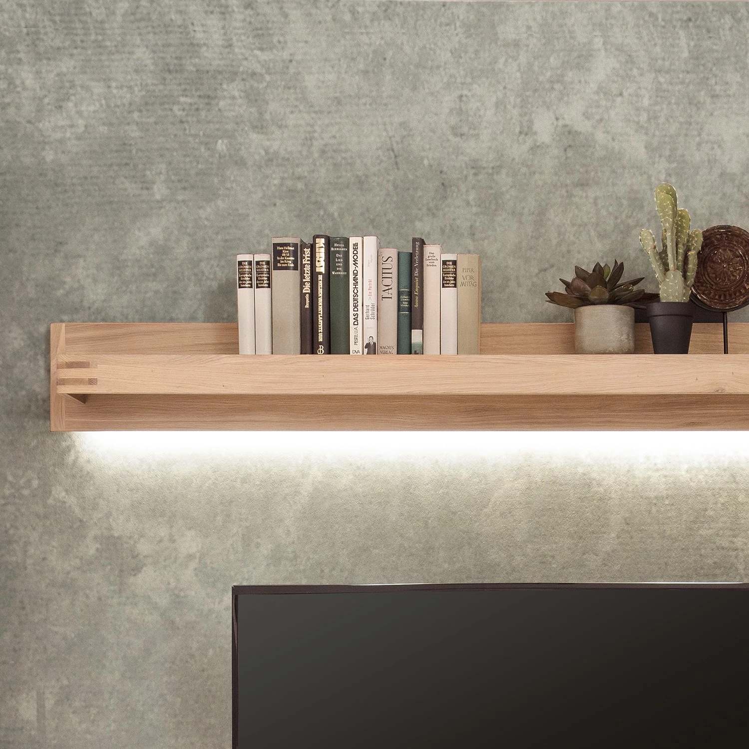 Loftscape Tablette murale Salvo II - Placage en chêne véritable - Planches de chêne Bianco 8 Loftscape Tablette murale Salvo II - Placage en chêne véritable - Planches de chêne Bianco – Image 6