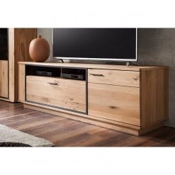 Naturoo Meubles TV muraux Doora II (4 élém.) - Partiellement en chêne à nœuds massif - Chêne à nœuds Bianco / Graphite -Meubles de salon Soldes 1000207678 200305 06214300020 MOOD DETAILS P000000001000207678 mood