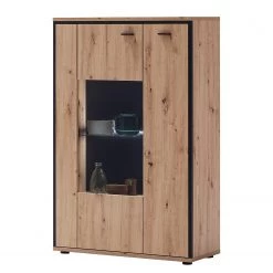 Loftscape Ensemble meubles TV Buena II (4 élém.) - Imitation planches de chêne / Anthracite -Meubles de salon Soldes 1000207681 200305 06214600070 DETAILS P000000001000207681