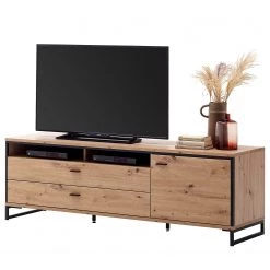 Loftscape Ensemble meubles TV Buena II (4 élém.) - Imitation planches de chêne / Anthracite -Meubles de salon Soldes 1000207681 200305 06214700075 DETAILS P000000001000207681